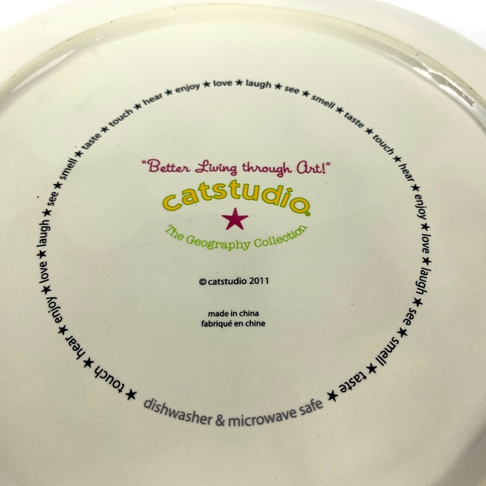 catstudio The Geography Collection California Plate 2011 8.5" *Hard to Find* - Picture 6 of 7